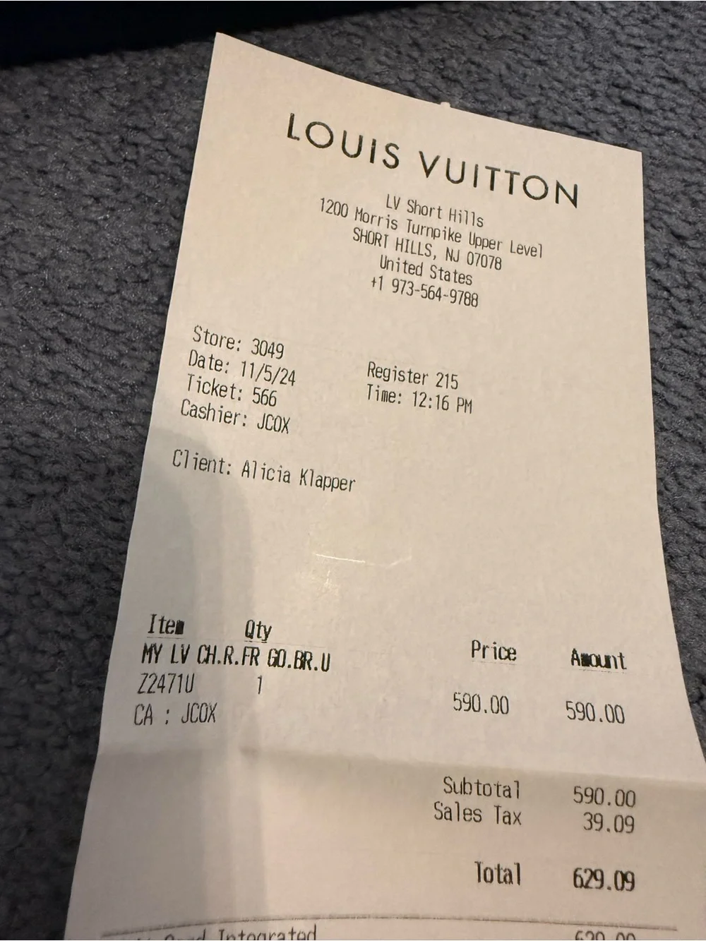 Louis Vuitton Gold Frame Black Lens Round Sunglasses